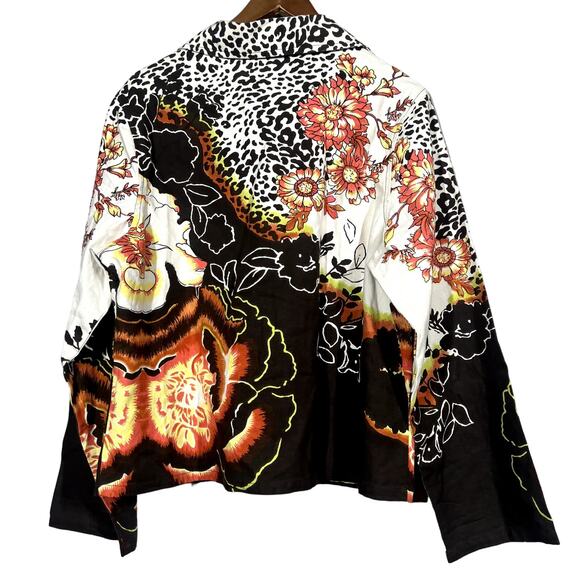 Candy Couture Denim Jacket Design Lightweight Art Floral - XL RESHOOT - Picture 1 of 3